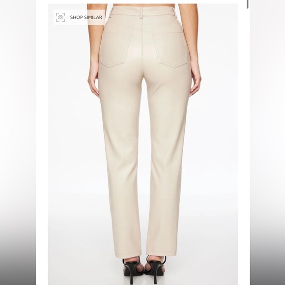 Gisele natural beige leather pants - Picture 2 of 8